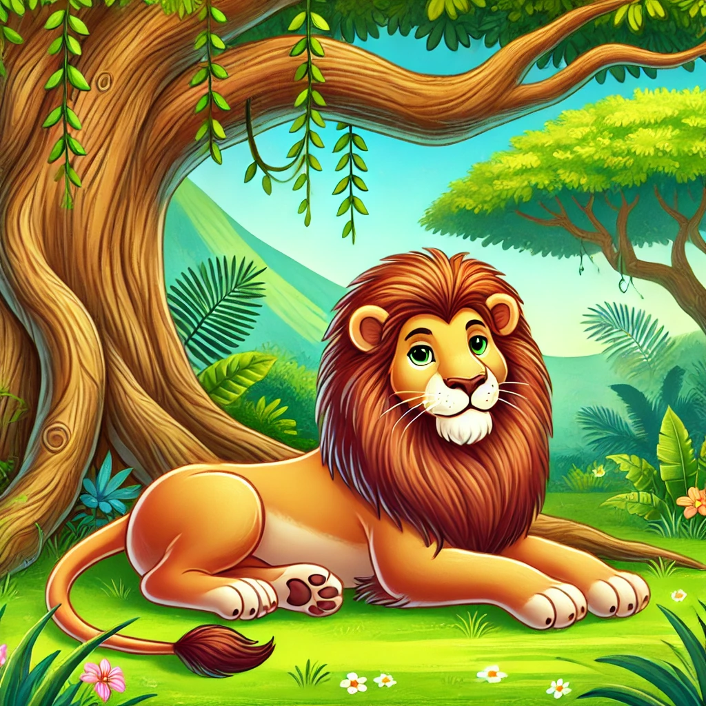 DALL·E-1 The Lion and the Clever Mouse