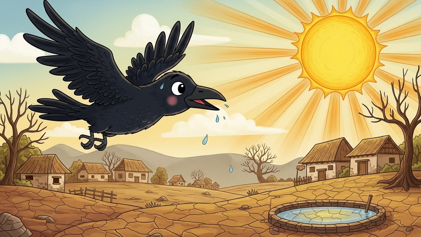 Stories for Kids in Hindi – The Thirsty Crow Story for Kids.