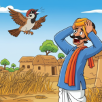 Careless farmer loss sparrow lesson Hindi moral story thumbnail