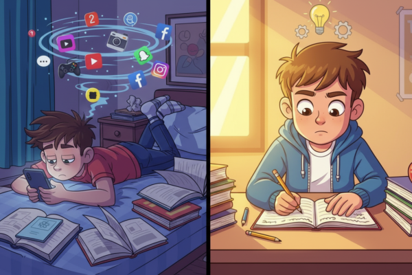 Lazy vs focused student time management transformation Hindi story thumbnail